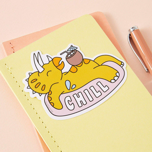 Chill Dinosaur Large Vinyl Sticker