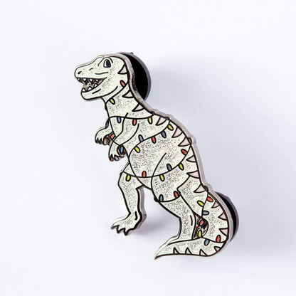 Christmas Dinosaur Enamel Pin