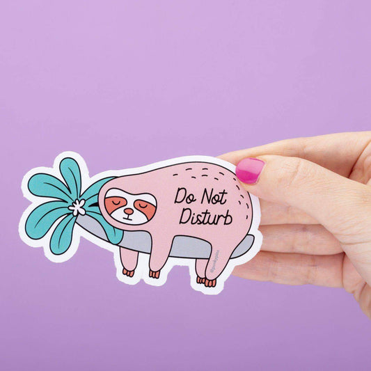 Do Not Disturb Sloth Large Vinyl Sticker