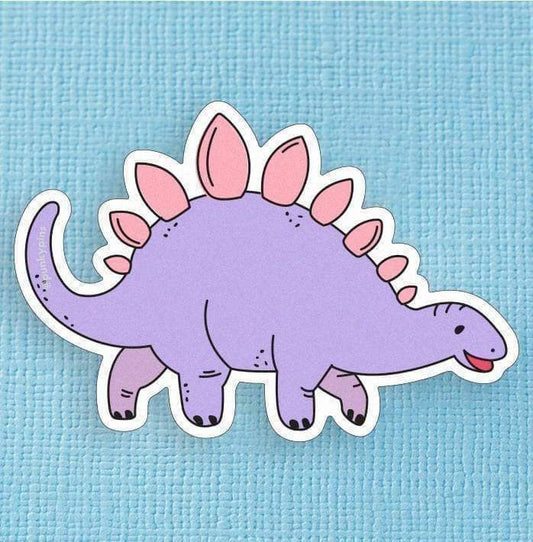 Pastel Lilac and Pink Stegosaurus Dinosaur Large Vinyl Sticker