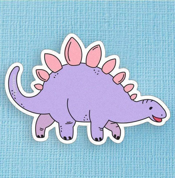 Pastel Lilac and Pink Stegosaurus Dinosaur Large Vinyl Sticker