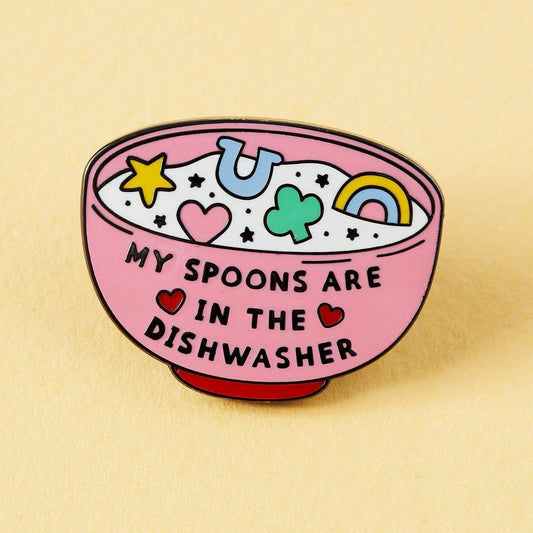 Spoons In The Dishwasher Enamel Pin