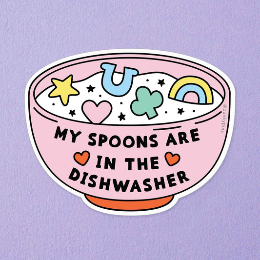 Spoons In The Dishwasher Vinyl Sticker