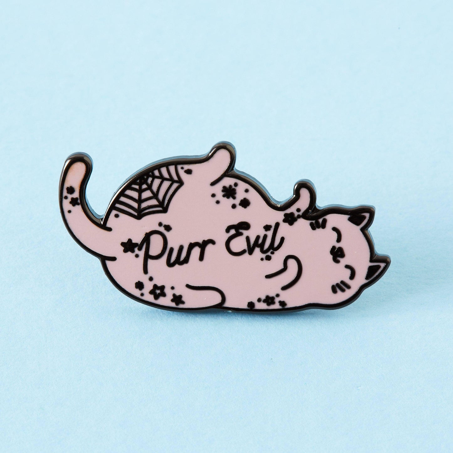 Purr Evil Pink Cat Enamel Pin